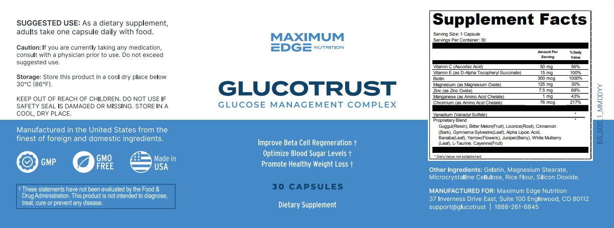 GlucoTrust Supplement Facts